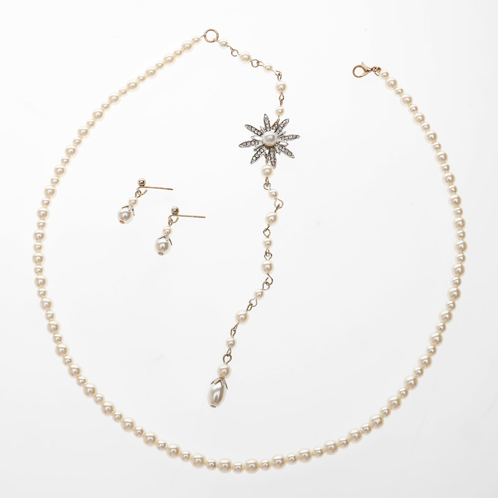 Nova Bridal Jewellery with Back Drop and Earrings