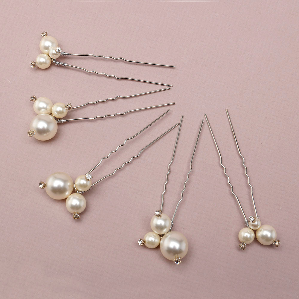 Pelegrina Bridal Hair Pins, Set of 5