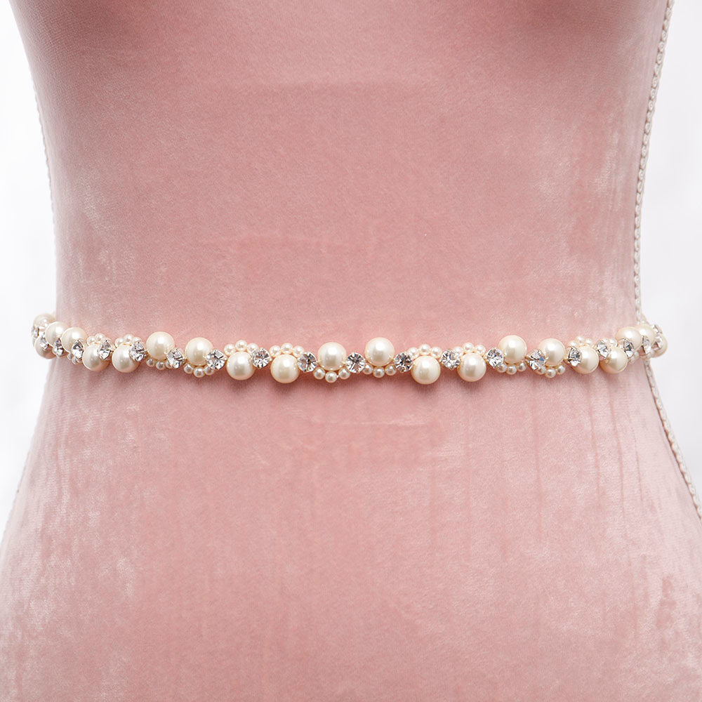 Piedmont Bridal Belt with Ribbon Ties