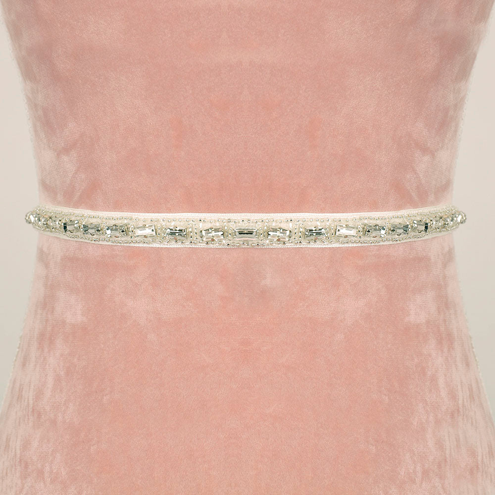 Poppy Bridal Belt with Ribbon Ties