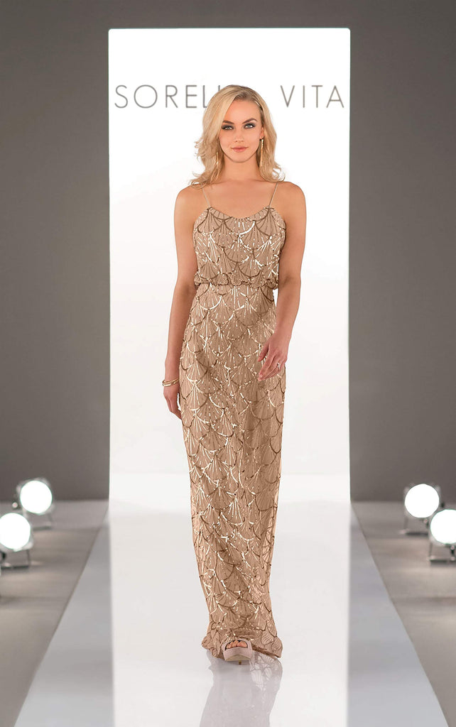 Sorella vita gold bridesmaid dress sale