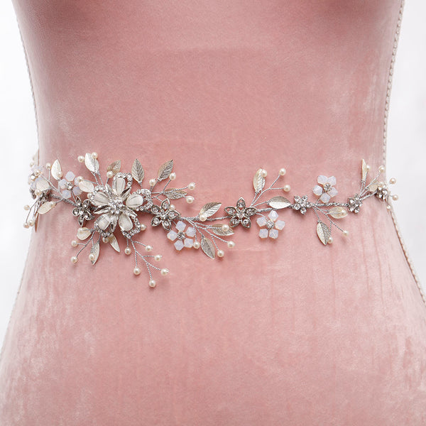 Reverie Bridal Belt with Ribbon Ties