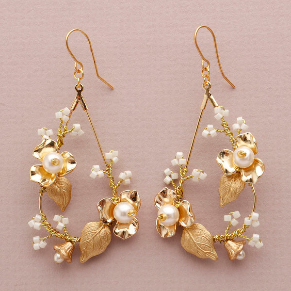 Shop Gold Bridal Earrings,Choose Drop, Dangle, Stud, Clip On & More... –  PoetryDesigns