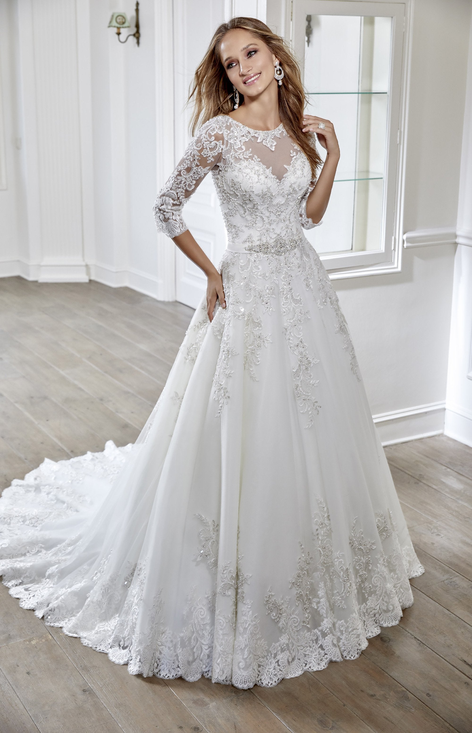Ronald joyce long sleeve wedding dress cheap